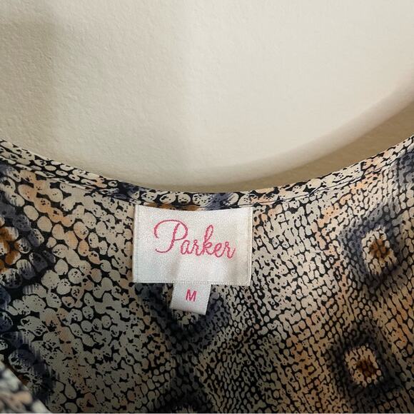 Parker Silk Cold Shoulder Flutter Sleeve Tunic Top - Picture 10 of 11